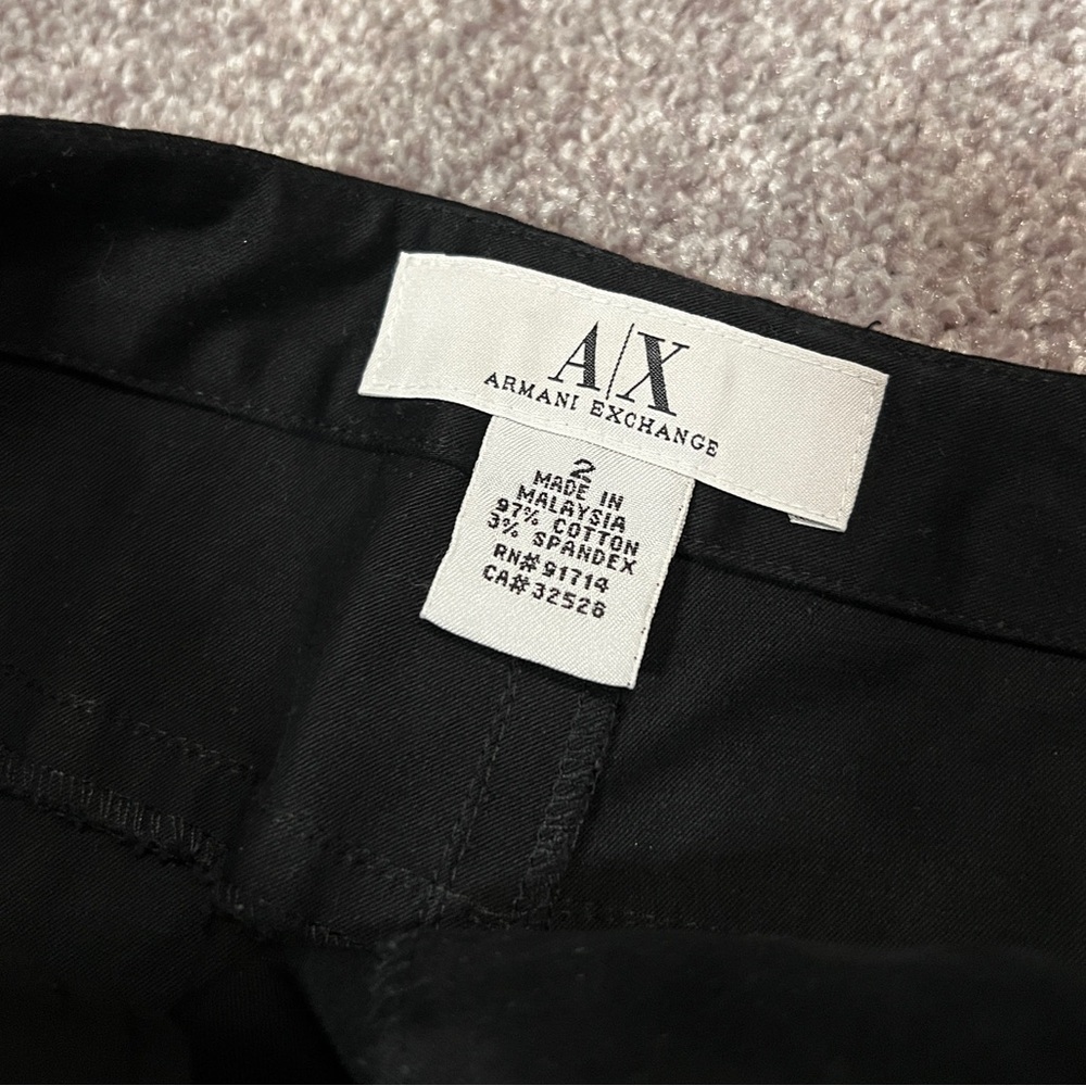 Women’s A/X Armani Exchange Black Pencil Skirt With Front & Back Slits Size 2 - Picture 3 of 3